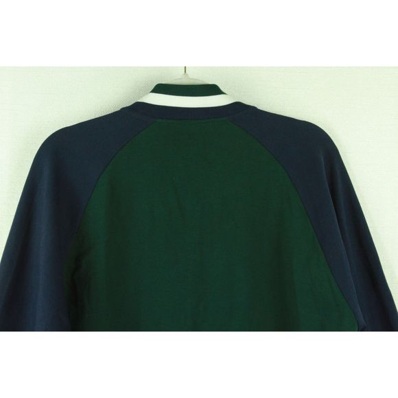 Polo Ralph Lauren Track Jacket Navy Blue Green Full Zip 100% Cotton Mens L - Picture 7 of 8